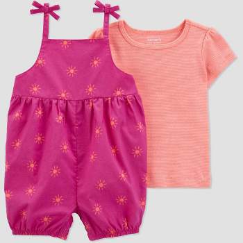 Carter's Just One You® Baby Girls' Sun Undershirt & Bottom Set - Pink/Orange