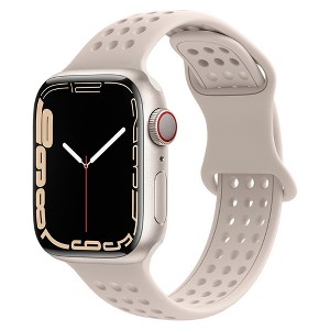 HTUTWOO Apple Watch Band, Breathable Silicone Sport Wristband Strap 38/40/41/42/44/45/46/49mm for iWatch Series 10 9 8 7 6 5 4 3 2 1 Ultra SE - 1 of 4