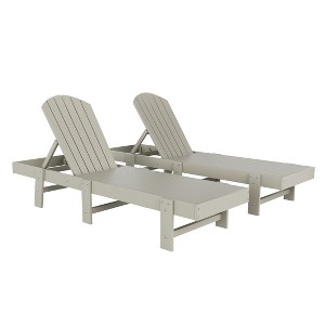 WestinTrends Dylan Classic Adirondack Poly Reclining Chaise Lounge (Set of 2pcs) - 1 of 4