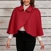 Ladies' Short Cape Style Wool Imitating Coat - 3 of 3