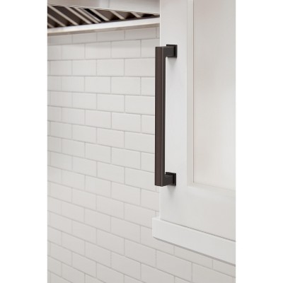 Oil-Rubbed Bronze Modern Bar Cabinet Pulls, 10-Pack