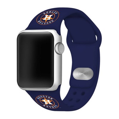 MLB Houston Astros Apple Watch Compatible Silicone Band 38mm - Blue