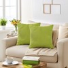 REGALWOVEN Corduroy Classical Modern Soft Solid Pillow Covers for Couch Sofa Home Bedroom 18 x 18 Inch 2 Pcs - 2 of 4
