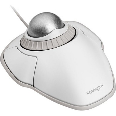 Kensington Orbit Trackball with Scroll Ring - White - Optical - Cable - White - USB - Scroll Ring - 2 Button(s) - Symmetrical