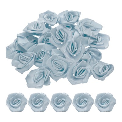 Unique Bargains Polyester Lightweight Texture Durable Ribbon Roses 50 Pcs