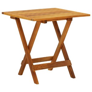 vidaXL Bistro Table 18.1"x18.1"x18.5" Solid Acacia Wood - 1 of 4