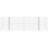vidaXL Gabion Planter Silver Steel wire - 102.4 in x 15.7 in x 31.5 in - 3 of 4