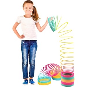 Giant 6" Rainbow Slinkie Toy – Big Plastic Coil Spring for Kids, Fun Party Favor, Birthday Gift for Boys & Girls, Jumbo Slinkie by Srenta. - 1 of 4