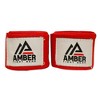 Amber Fight Gear Mexican Style 200 Inch Elastic Handwraps - Breathable, Machine Washable for MMA, Boxing, Kickboxing, Muay Thai, Red, Sold as a Pair - 2 of 4