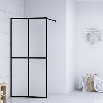 VidaXL Walk-in Shower Screen Frosted Tempered Glass 35.4 in.x76.8 in.