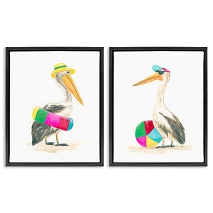 Stupell Industries Pelicans & Beach Floats, 17" x 21" - 1 of 4