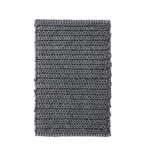 ChicFurnit Bath Rug and Mat Soft Chenille Cotton with Quick Dry Technology for Bathroom Use, Gray, 30"*20"*0.5" - 1 of 4
