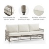 Chic Crate Driftwood Wicker Sofa With Cream Cushions - 3 of 4