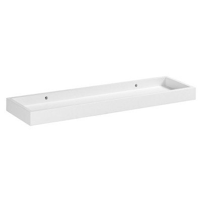 24" x 6" Loggia Shelf with Rim White - Dolle Shelving