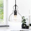 7.1" x 7.1" x 60" 1-Light Nefelt Seeded Glass Pendant Black - Warehouse Of Tiffany: Modern Ceiling Fixture, ETL Listed - 2 of 2