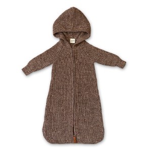 goumikids baby organic cotton knit wearable blanket - bark M - 1 of 4