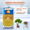 VEVOR 2PCS 55 Gallon Heavy Duty Drum Dolly, 1000 lbs Load Capacity, Barrel Dolly Cart Drum Caddy, Non Tipping Hand Truck Capacity Dollies, Silver - 4 of 4