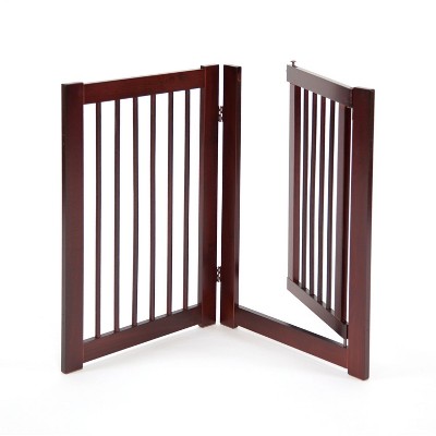 Walnut Wood 30" Tall Pet Gate Extension with Door