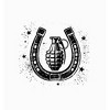 Horseshoe & Hand Grenade Adult Crew Neck Long Sleeve Shirt - 2 of 2
