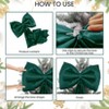 1 Set of Dyed Satin, Cotton, and Iron Wire 1pcs Christmas Tree Bow Top Decoration + 24pcs Ribbon Bow Decoration Long Decorative Set - 4 of 4