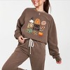 Cozy Season Watercolor Icons - Womens Lightweight Garment Dyed Sweatshirt - 3 of 4