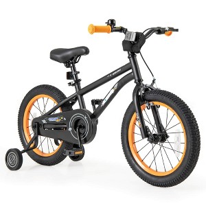 Costway 14/16/18-Inch Kid’s Bike for 4-7 Years Old with Adjustable Saddle & Anti-slip Handlebar Silver/Red/Pink/Black - 1 of 4