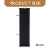 63" Tall Bathroom Storage Cabinet with Glass Doors, Free-Standing, Two Drawers, and Adjustable Shelves, MDF Board - Leovsnove - 4 of 4