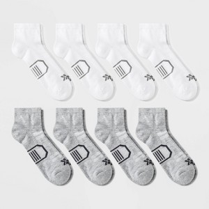 Men's Striped Cushioned Ankle Socks 8pk - All In Motion™ 6-12 - 1 of 3