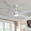 Ceiling Fans with Lights and Remote - 52 Inch Flush Mount Ceiling Fan with Noiseless Reversible DC Motor Timer LED Ceiling Fan for Bedroom Living Room - 2 of 4