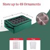 Hastings Home Ornament Storage Box Zippered Lid Organizer with 48 Individual Compartments and Dividers for Christmas Bulbs and Decorations - 2 of 4