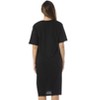 Just Love Womens Nightgown - Short Sleeve Henley Oversized Sleepwear Gown - 3 of 3