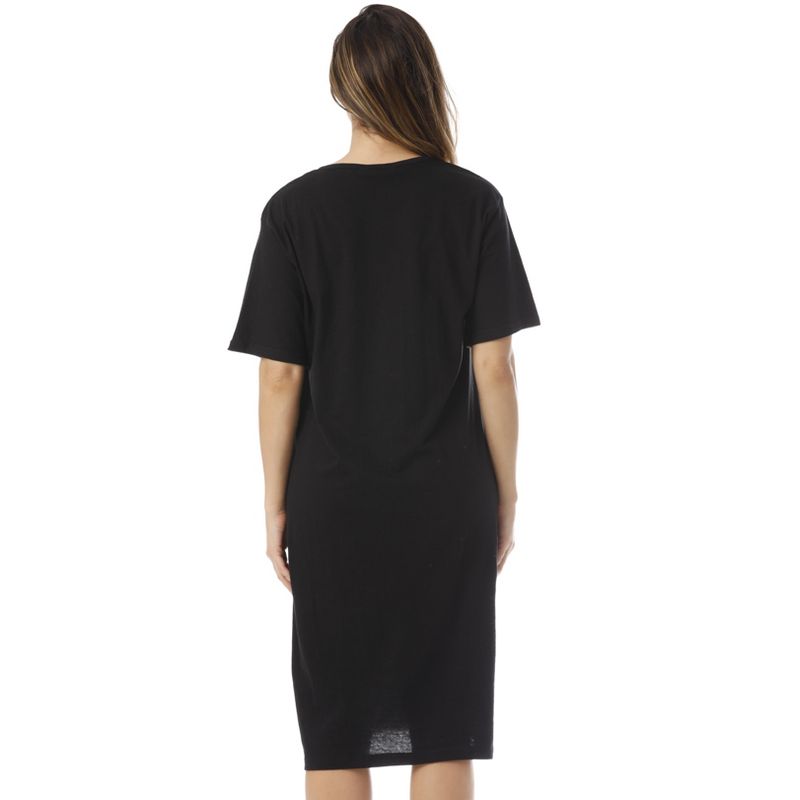 Just Love Womens Nightgown - Short Sleeve Henley Oversized Sleepwear Gown, 3 of 4