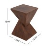 Modern Concrete Side Table with Twisted Hourglass Shape, Hand-Painted Finish and Lightweight Durable Structure-The Pop Home - 4 of 4