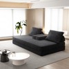 Dolonm 86.6" Boneless Compressed Sofa，Chenille 3-in-1 Convertible Bed/Chaise/Game Mat，No Assembly，for living room/bedroom - 3 of 4
