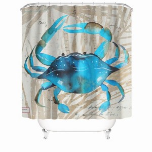 Big Crab Shower Curtains for Bathroom Waterproof Fabric Bath Curtain Durable Soft Stylish Bathroom Decor 72x72 Inch - 1 of 1