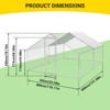 Chicken Cage, Metal Galvanized Pipe, Double Door + Pointed Roof + Polyester Rain Cover, Chicken Cages For Outside, Suitable for Farm Yard, Outdoor - 3 of 4