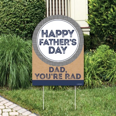 Big Dot of Happiness My Dad is Rad - Party Decorations - Father's Day Welcome Yard Sign