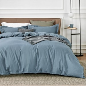 3 pieces Duvet Cover Soft Double Brushed Bedding Set for Kids & Adults Zipper Closure - 1 of 4