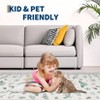 COZONY Washable Butterfly Pattern Runner Rug with Non-Slip Backing, Low Pile Stain Resistant Indoor Carpet for Kitchen and Hallway - 3 of 4