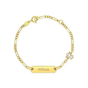 Girls' Mother of Pearl Angel Identification Bracelet 14k Gold -  In Season Jewelry - 1 of 2
