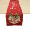 Unique Bargains Christmas Table Runner Bow Christmas Ornament Polyester Red Green 71x14 Inch 1 Pc - 4 of 4