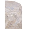 Carolina Chair  Table Handwoven Dionysus Silver Shevron Ottoman - 4 of 4