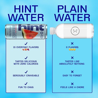 hint Watermelon Flavoured Still Water - 12 fl oz Can