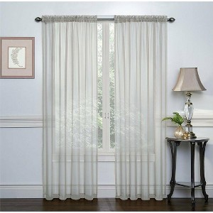 Kate Aurora Living Premium 2 Pack Sheer Voile Window Curtain Panels - 1 of 1