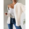 Coolmee Womens Fall Cardigan Sweaters Crewneck Long Sleeve Open Front Knit Sweater Women Fashion Cardigans - 3 of 4