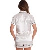 Just Love Womens Satin Pajama Set - Loungewear Short Sleeve Button Down Sleepwear - 2 of 2