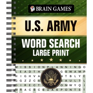 Brain Games - U.S. Army Word Search - Large Print - (Brain Games Large Print) by  Publications International Ltd & Brain Games (Spiral Bound) - 1 of 1