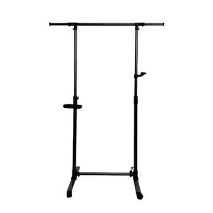 VYNXARIA Versatile Black Clothing Rack: Short, with Wheels, Bottom Shelves, Heavy Duty for All Clothing Storage - 1 of 4