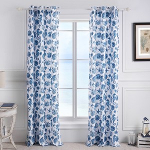 Greenland Home Fashions 2102BWP Pebble Beach Window Panel Pair - 1 of 3