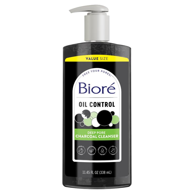 Biore Deep Charcoal Oil Free Face Wash, 1 of 13